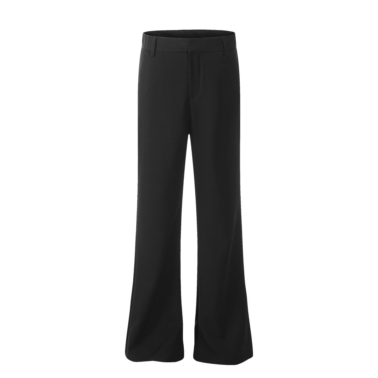 Draping Effect Skinny Black Casual Suit Pants