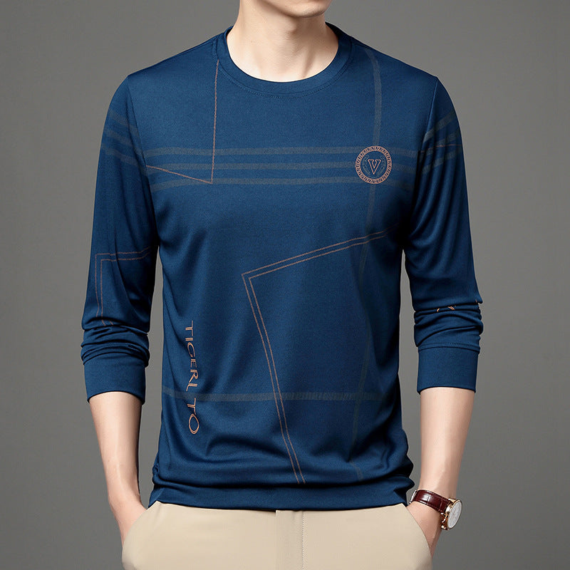 Men's Round Neck Long Sleeve T-Shirt