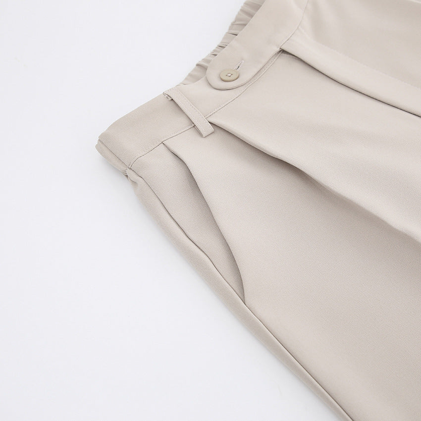 Loose Drape Commuter Black Women's Simple Pants