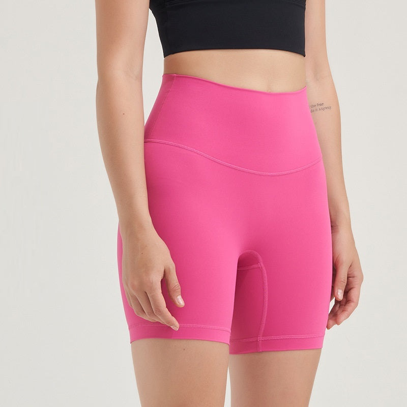 Nude No T-line Hip Lift Three-point Fitness Yoga Shorts Women