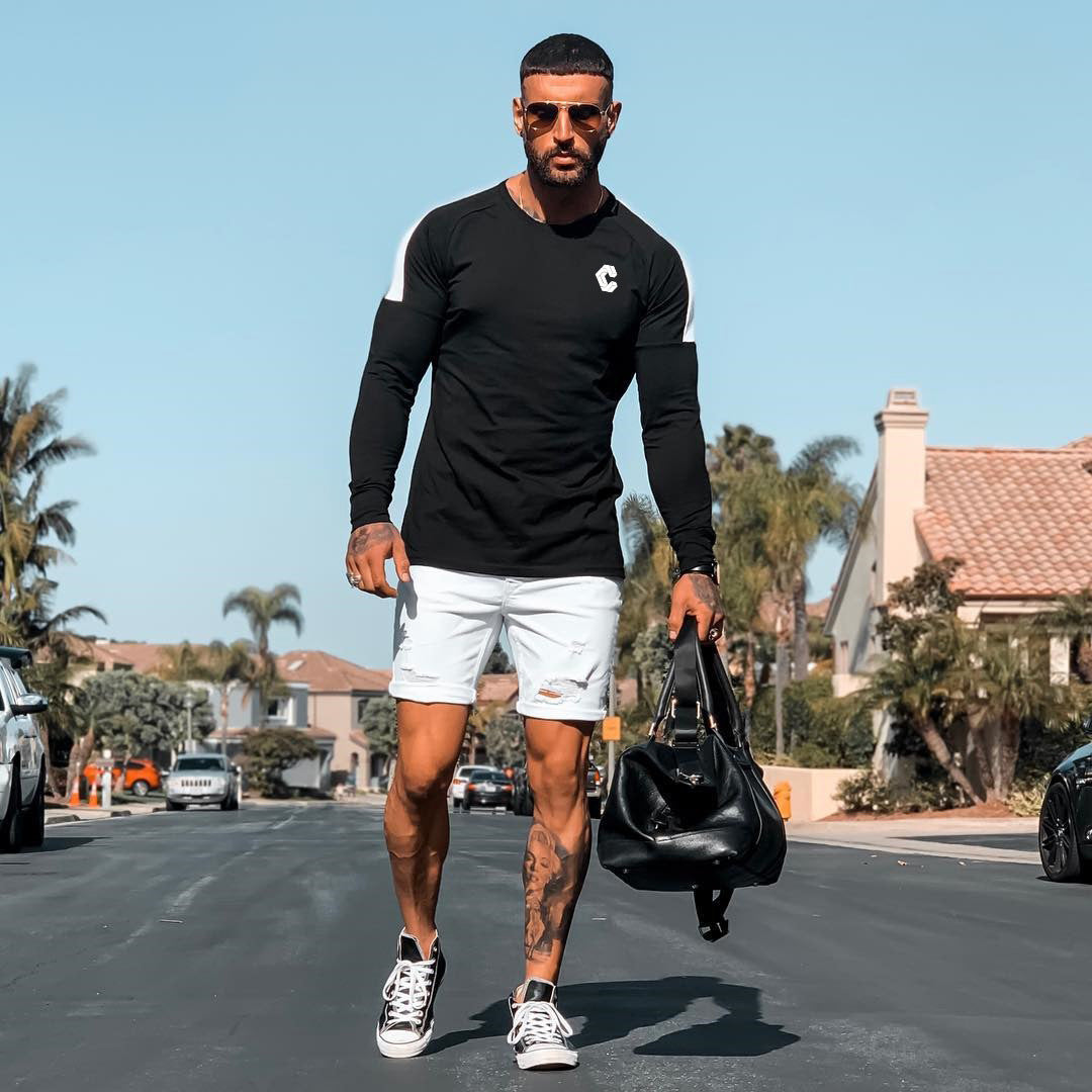Splice long sleeve t-shirt