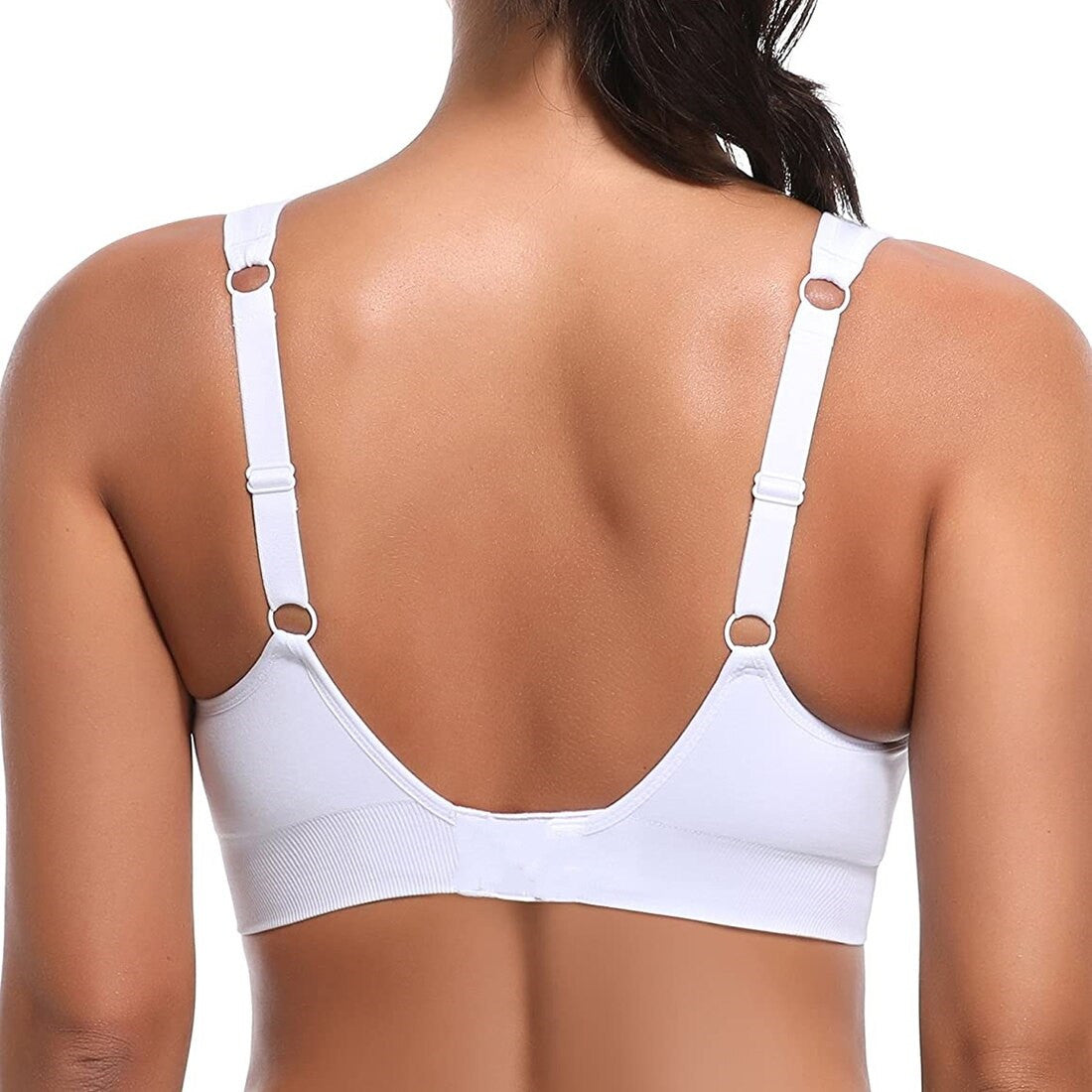 Fashion Solid Color No Steel Ring Underwear Gather Bra