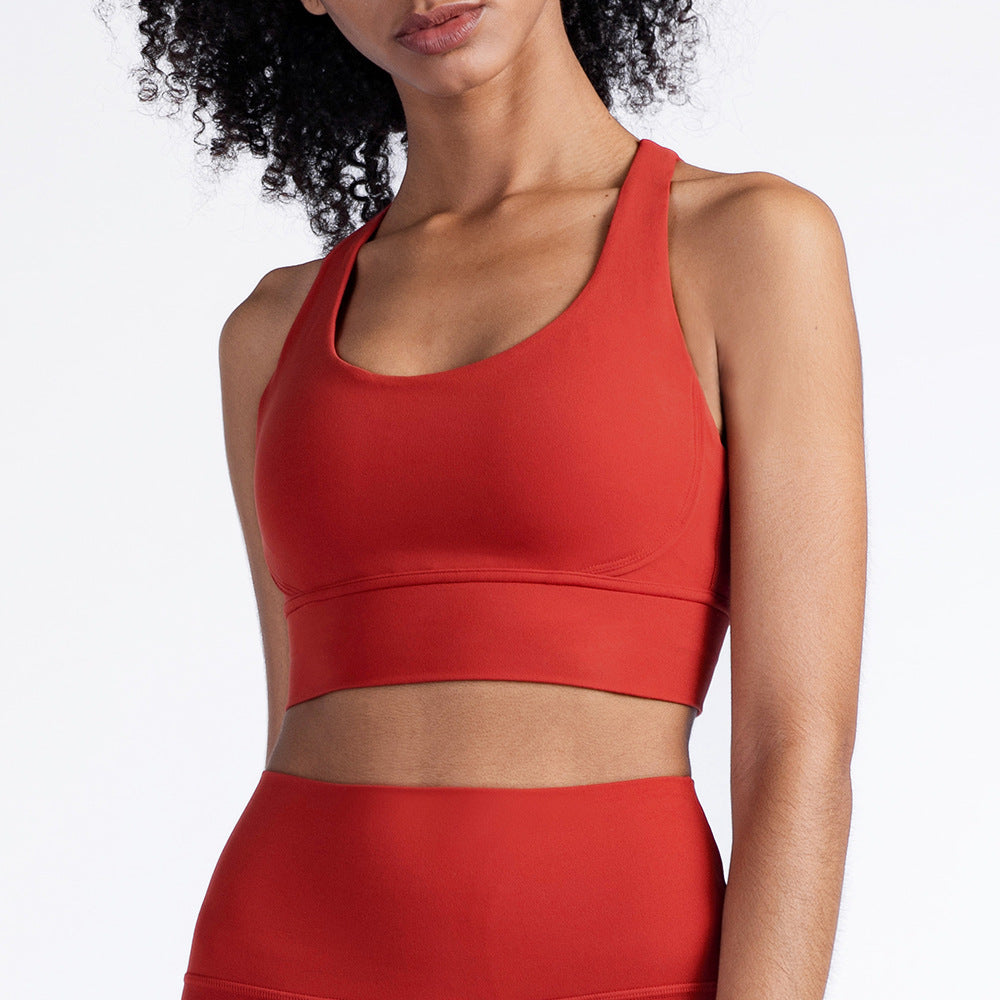 Yoga Sports Underwear Cross Beautiful Back Fitness Shockproof Running Sports Bra