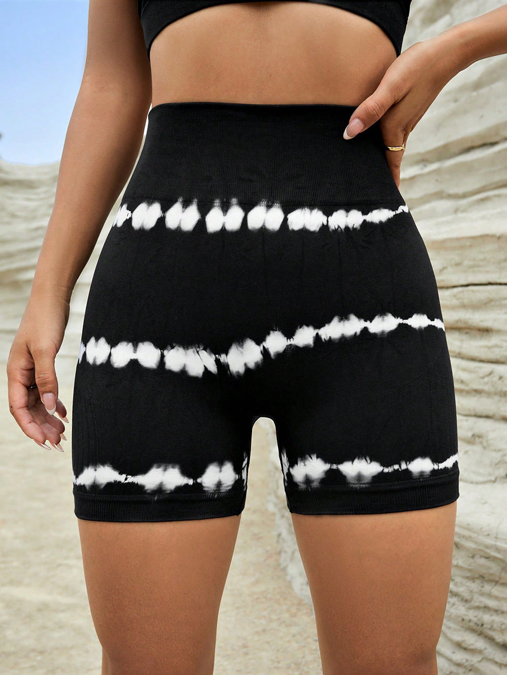 High Waist Tie-dye Yoga Shorts For Women Shorts