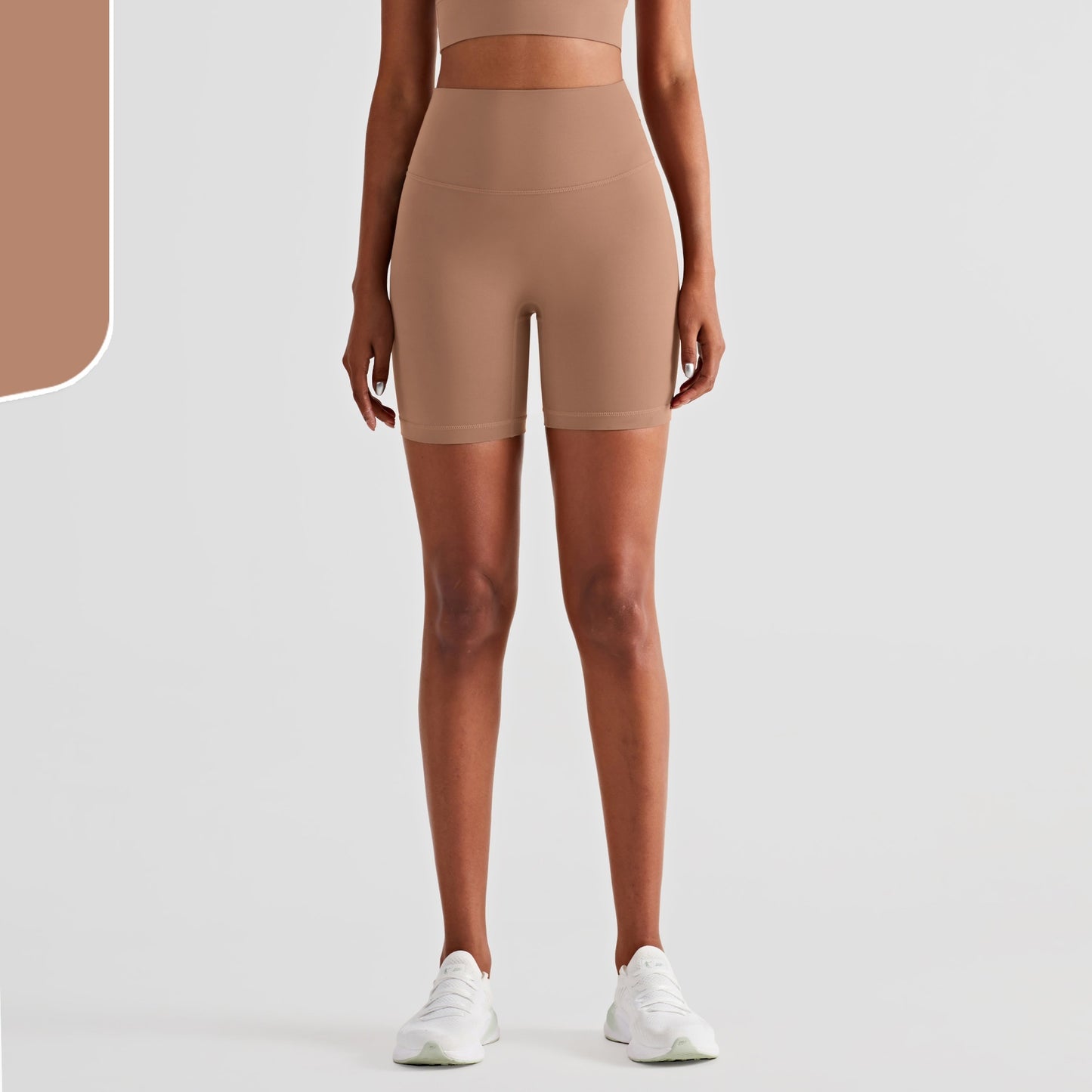 Nude No T-line Hip Lift Three-point Fitness Yoga Shorts  Women