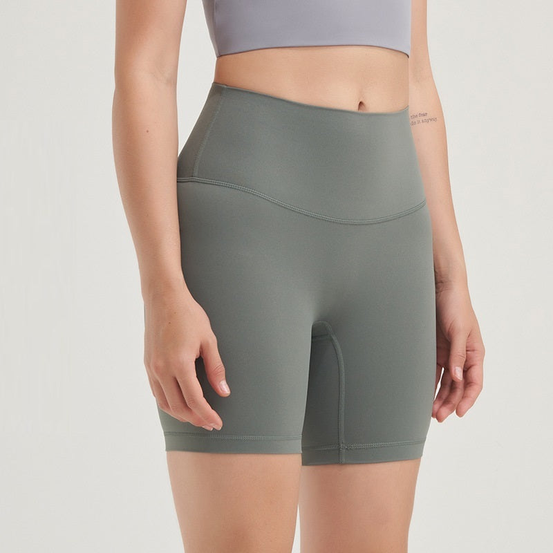 Nude No T-line Hip Lift Three-point Fitness Yoga Shorts  Women