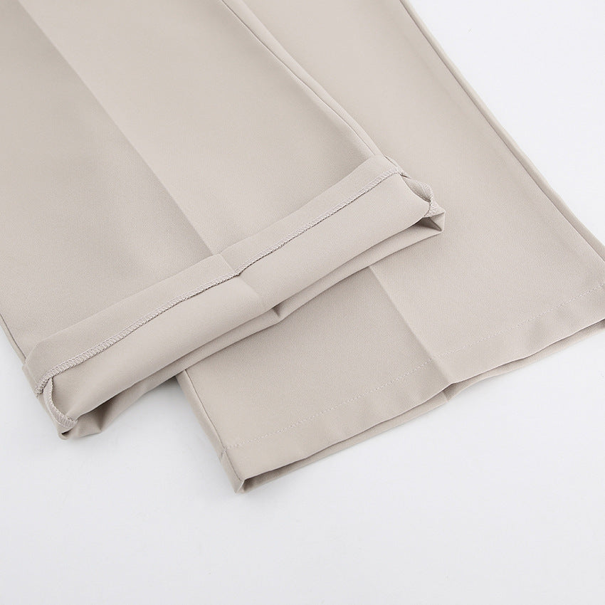 Loose Drape Commuter Black Women's Simple Pants