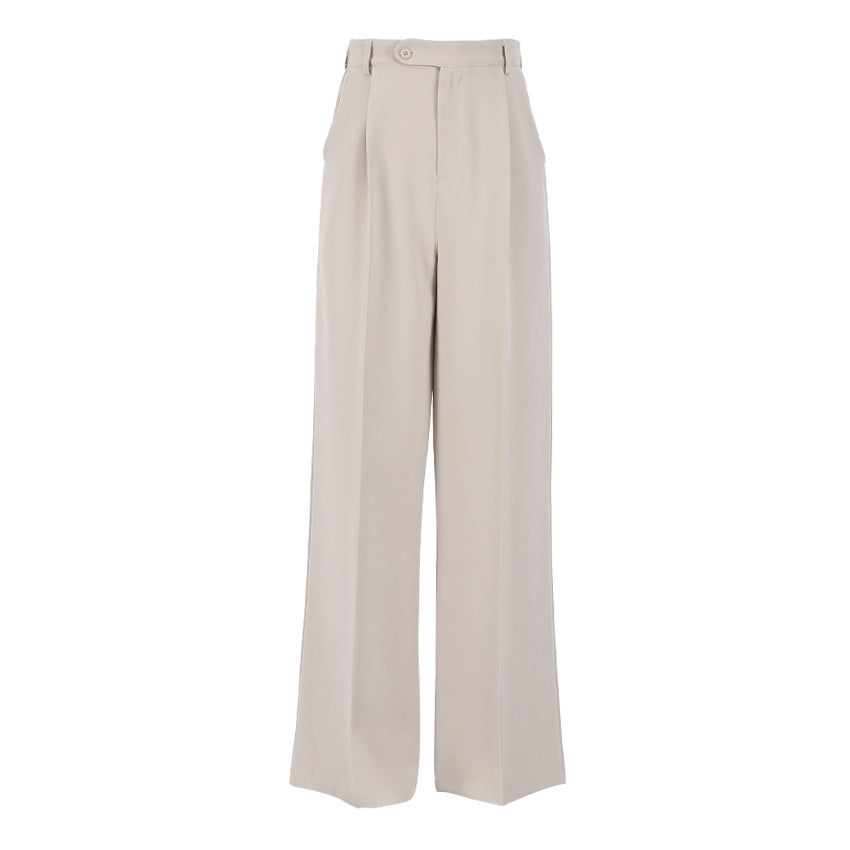 Loose Drape Commuter Black Women's Simple Pants