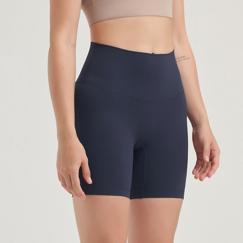 Nude No T-line Hip Lift Three-point Fitness Yoga Shorts  Women